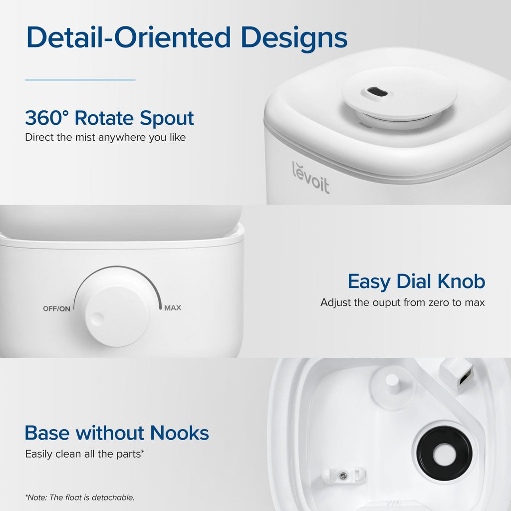 LEVOIT 2.5L Top Fill Humidifiers for Bedroom