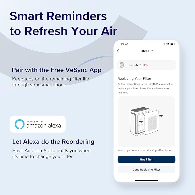 Vital 200S-P Smoke Remover Carbon Replacement Filter